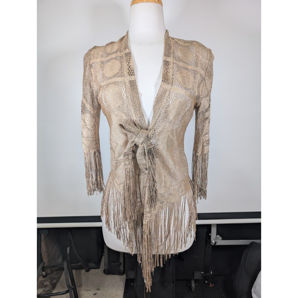 Beautiful Women's  Beige Shimmery  Shawl  Size Small/Medium